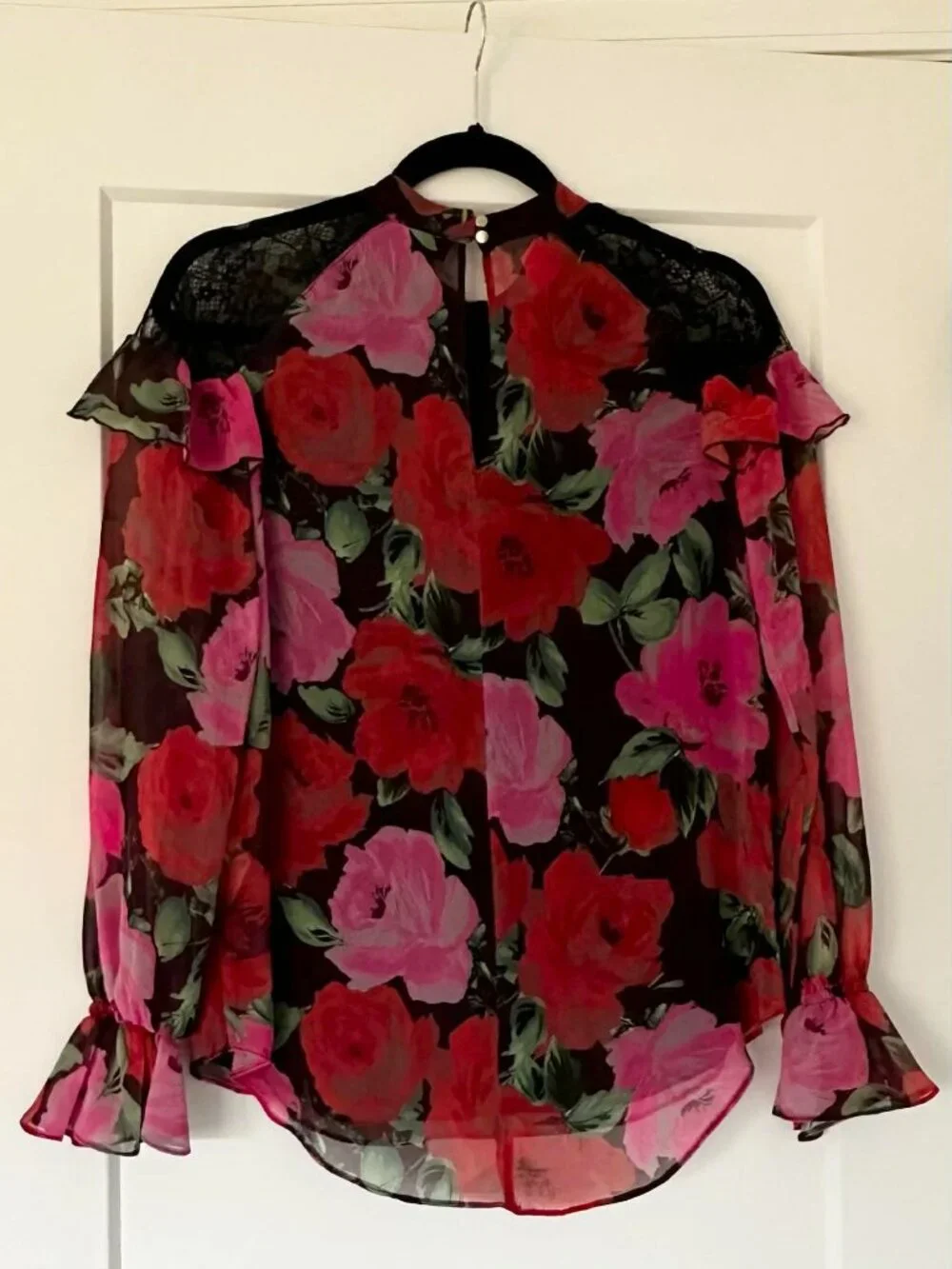 River Island, Women's Floral Blouse UK 8, US 4 - Picture 2 of 3